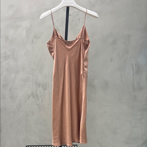 Silk Slip Dress in Rose Gold - Picture 3 of 7